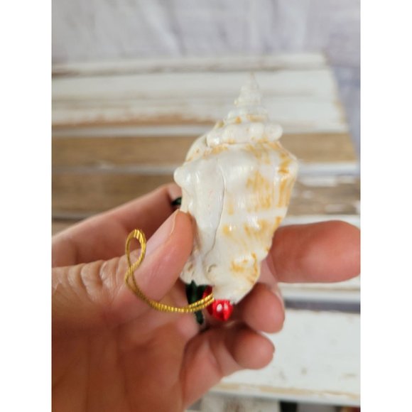 Shell Beach holiday ornament cinnamon Xmas vintage holiday tree - Picture 3 of 6